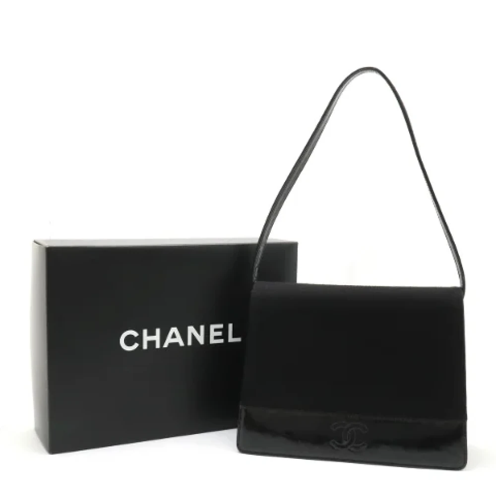 Chanel Vintage Pre-owned Canvas chanel-bags Black Dames