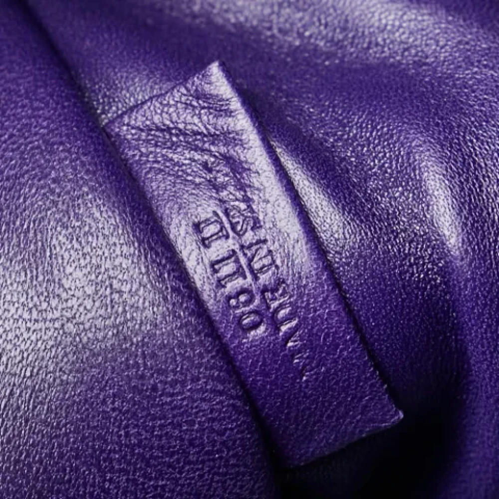 Loewe Pre-owned Leather handbags Purple Dames