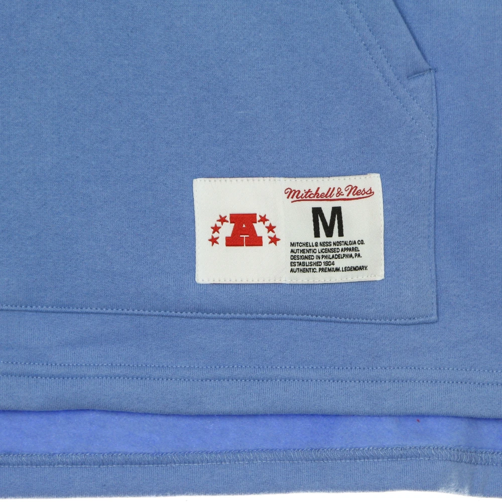 Mitchell & Ness Houston Oilers Korte Mouw Hoodie Lichtblauw Blue Heren