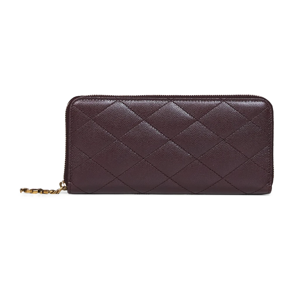 Saint Laurent Women's Brown Wallets & Cardholders, One Size, Cassandre Bijou Zip Wallet