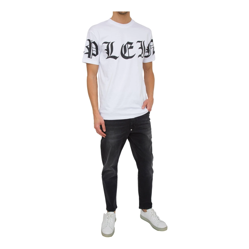 Philipp Plein Witte T-Shirt met Ronde Hals White Heren