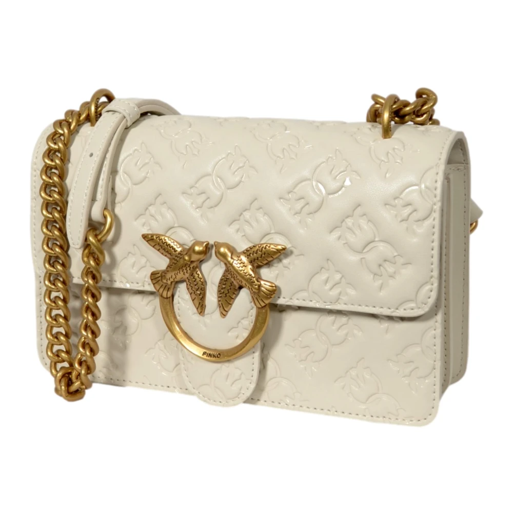 pinko Love One Mini Schoudertas Wit White Dames