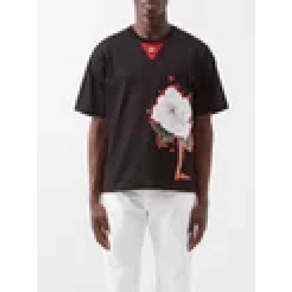 Dolce & Gabbana floral print cotton T-shirt Black Heren