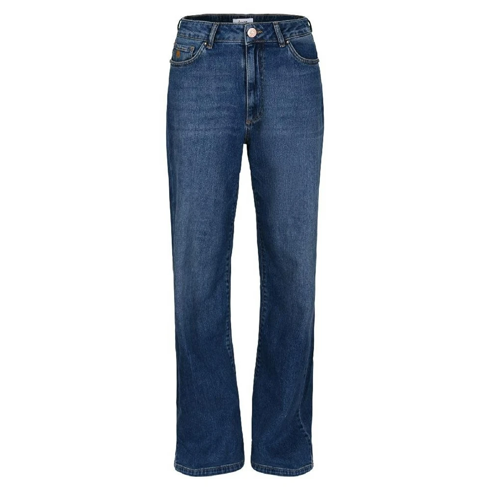 DNM Pure Retro-chique wijde pijp jeans Blue Dames