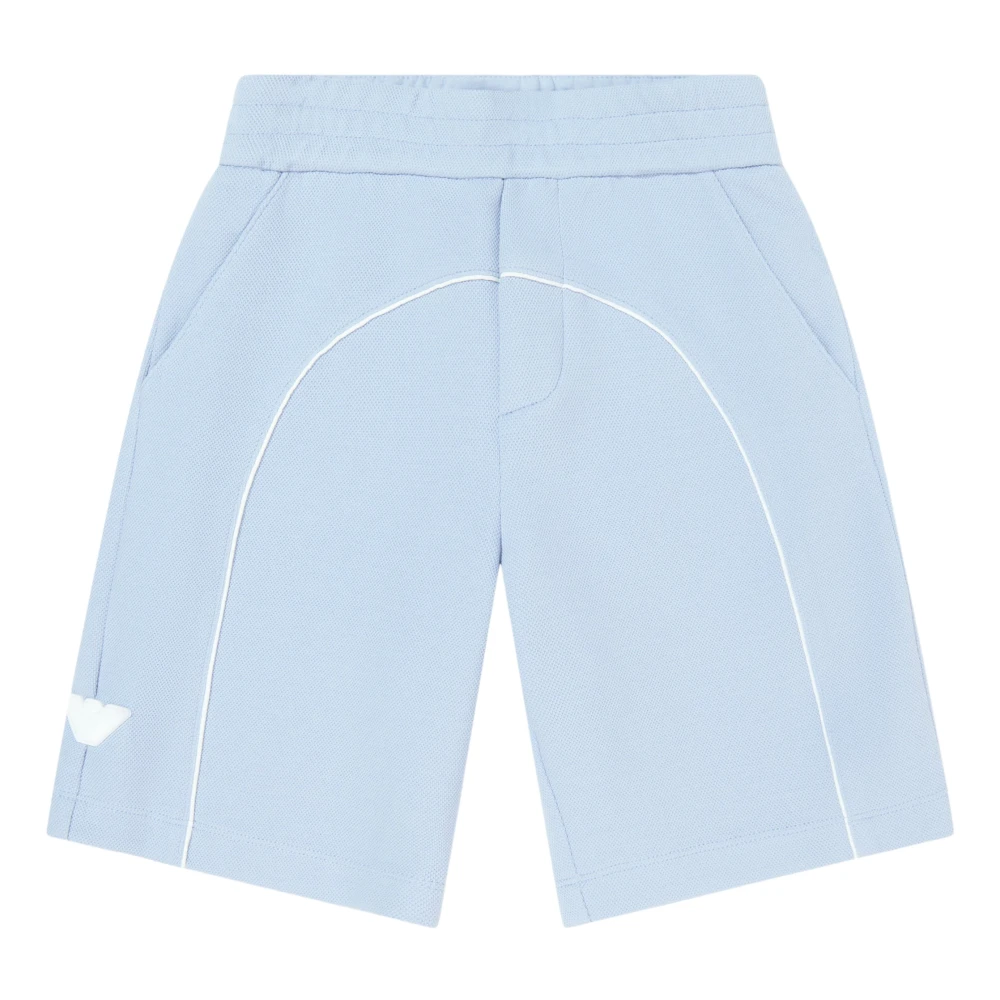 Emporio Armani Boys Blue Shorts, 10 Y, Eagle Logo Shorts