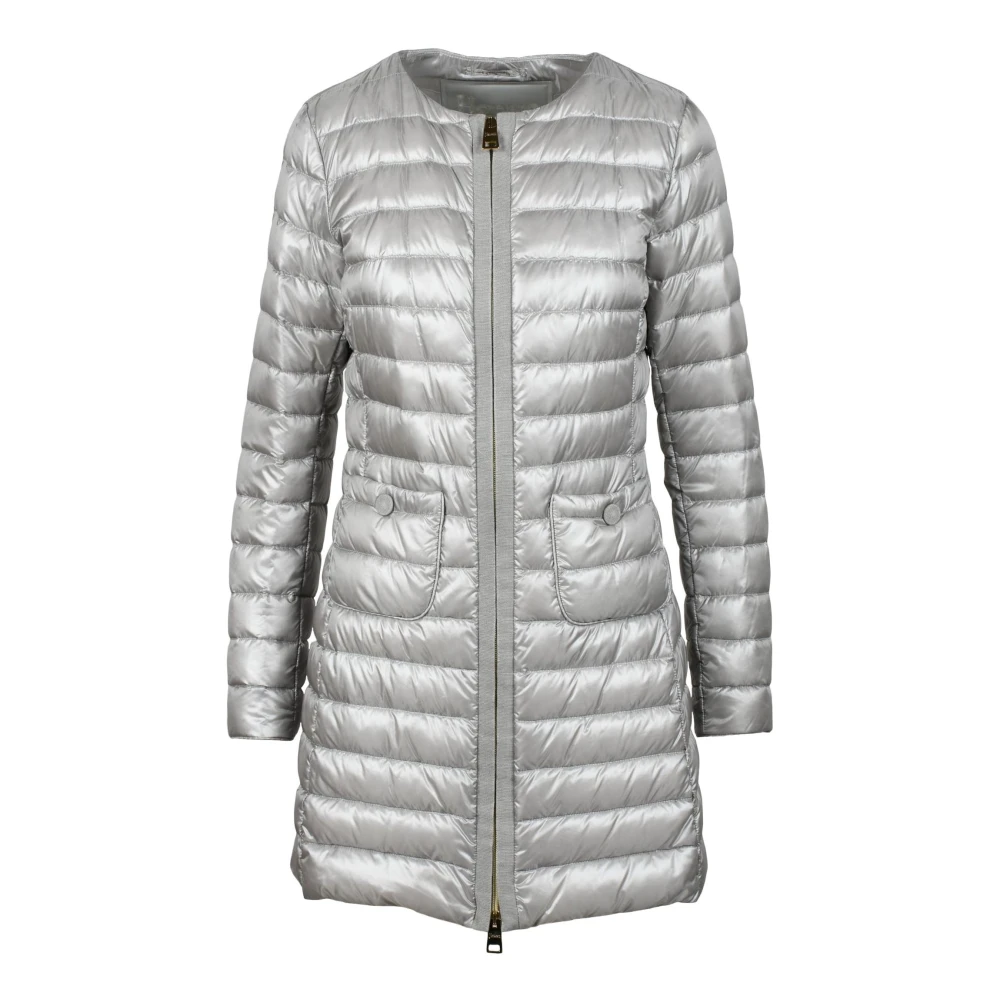 Herno Lichtgewicht Nylon Puffer Jas Gray Dames