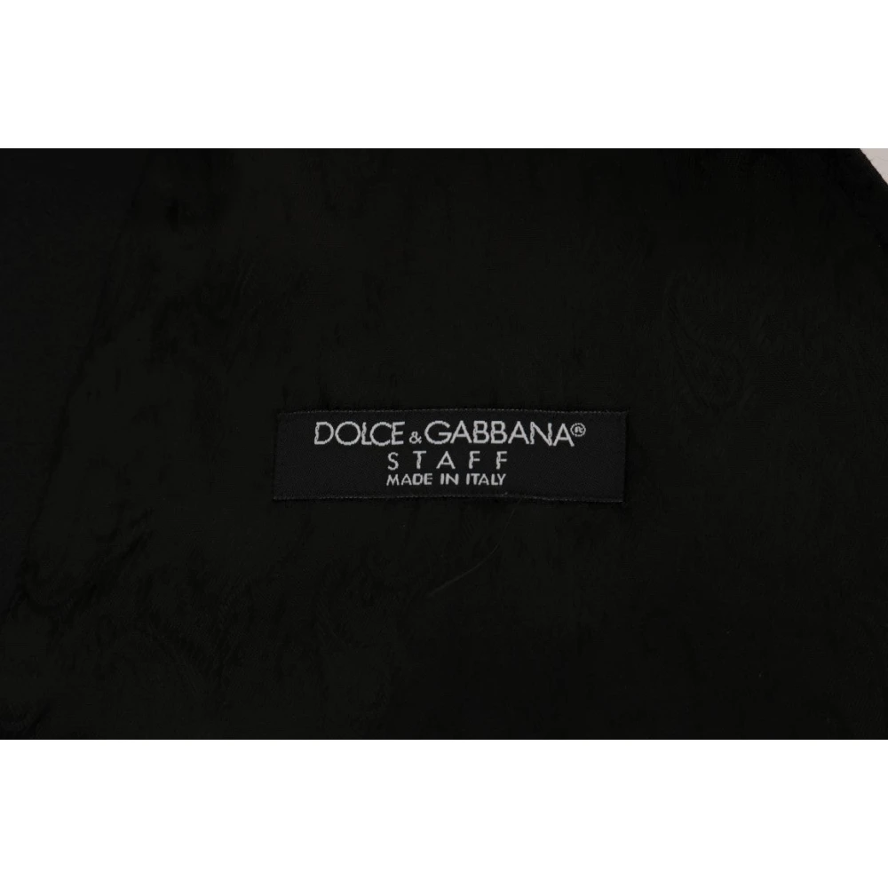 Dolce & Gabbana Klassieke Zwarte Single-Breasted Vest Black Heren