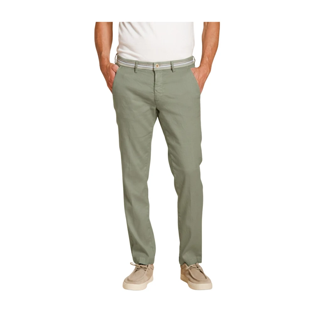 Mason's Men's Green Chinos, 4XL, Torino Oxford Chino Trousers