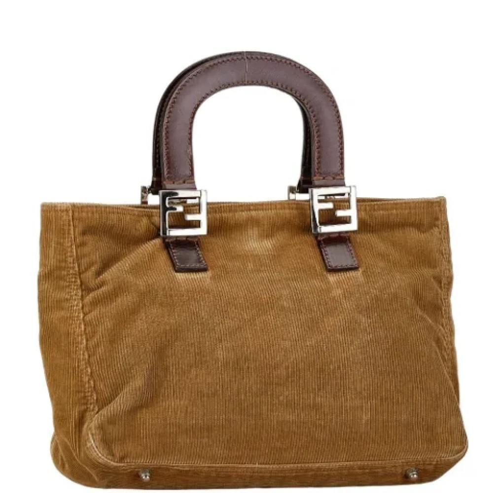 Fendi Vintage Pre-owned Leather handbags Beige Dames