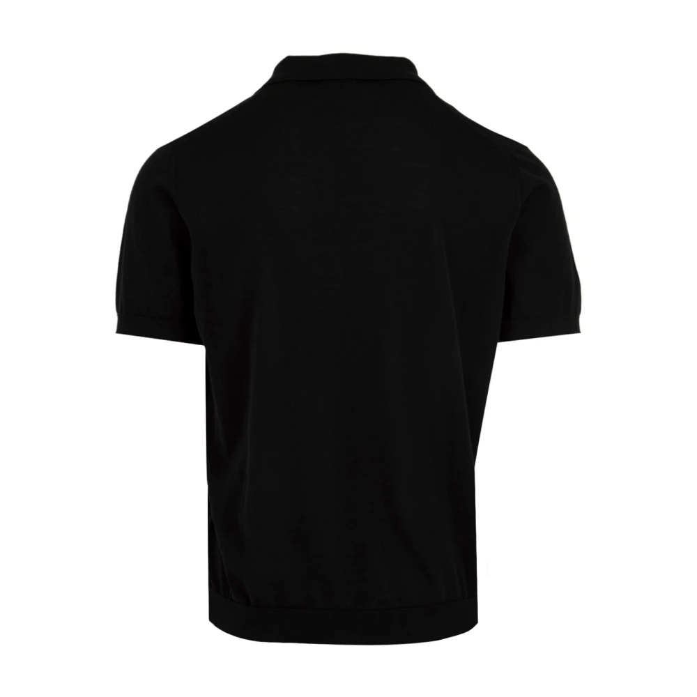 Drumohr Zwarte T-shirts en Polos Black Heren