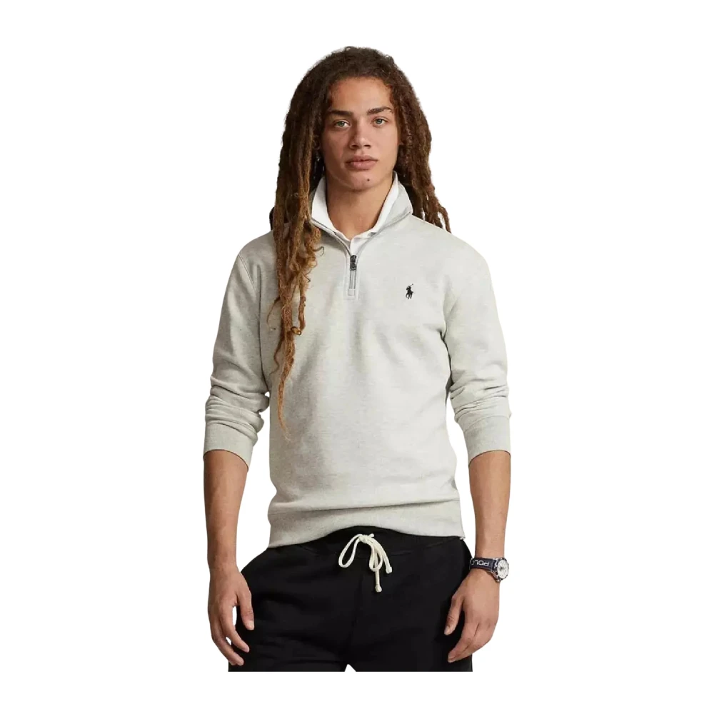 Ralph Lauren Lichtgrijs Sweatshirt met Opstaande Kraag Gray Heren
