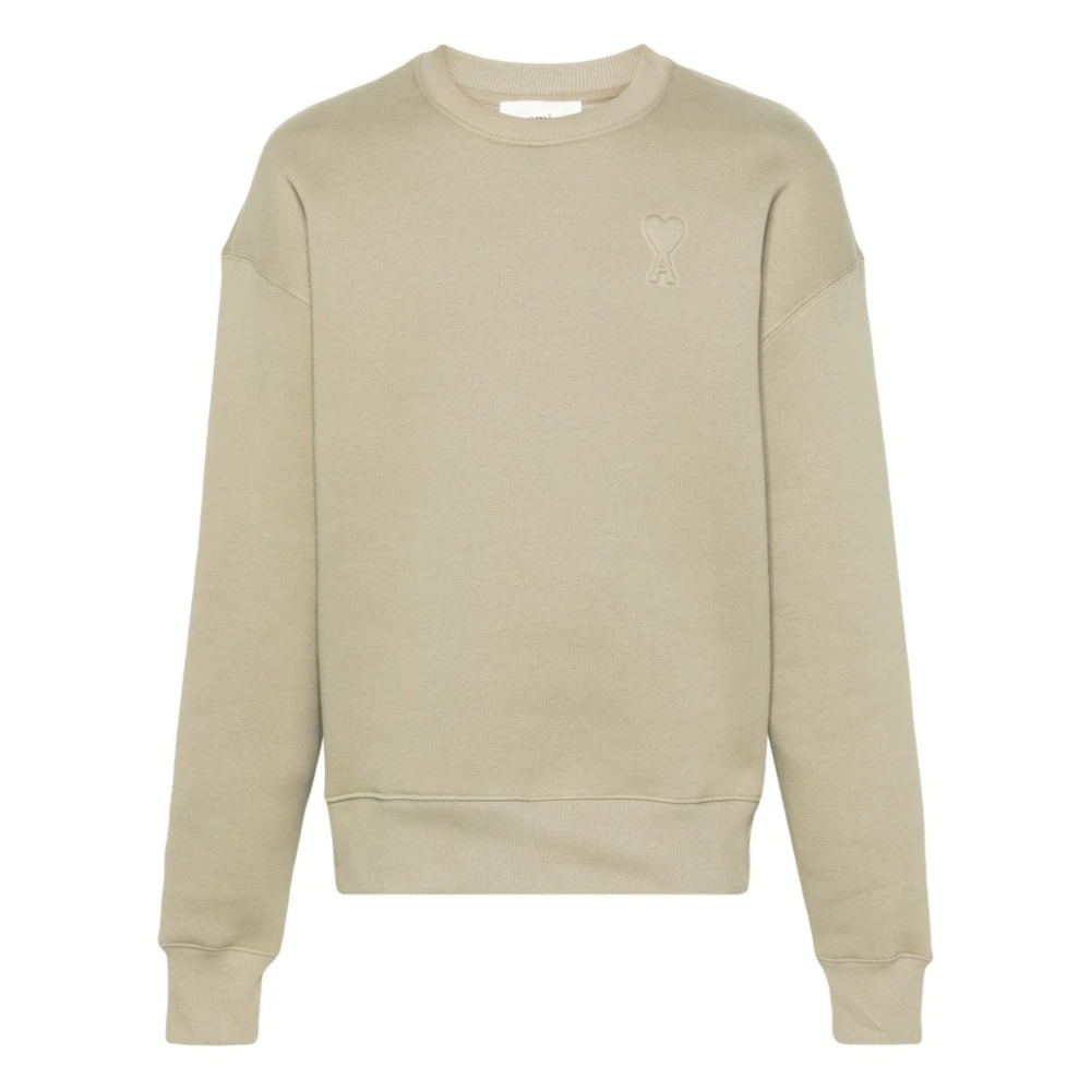 Ami Paris Damen Beige,Black Casual Beige Sweatshirt Pullover Hoodies,Casual Schwarzer Sweatshirt