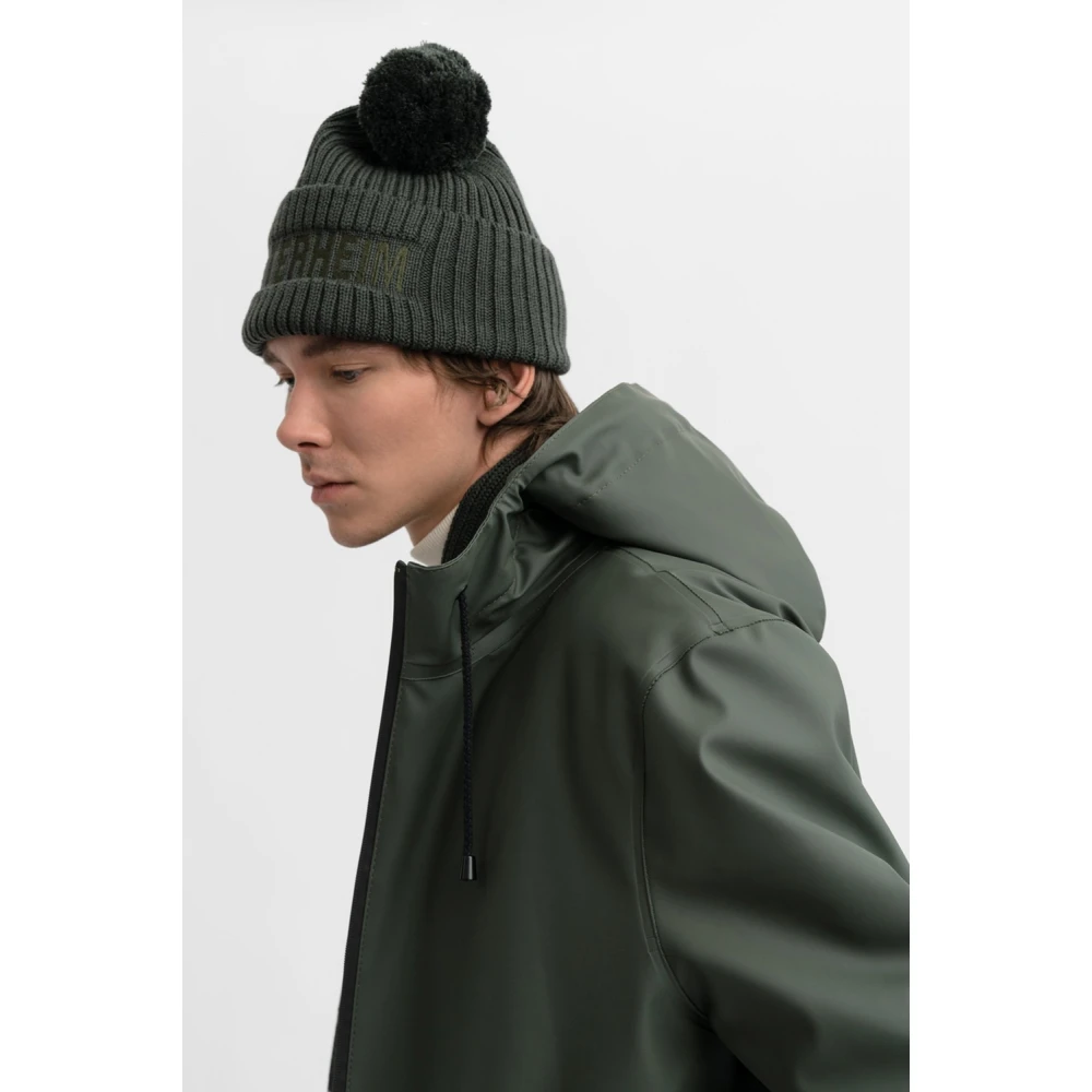 Stutterheim Pompon Ribgebreide Beanie Green Unisex