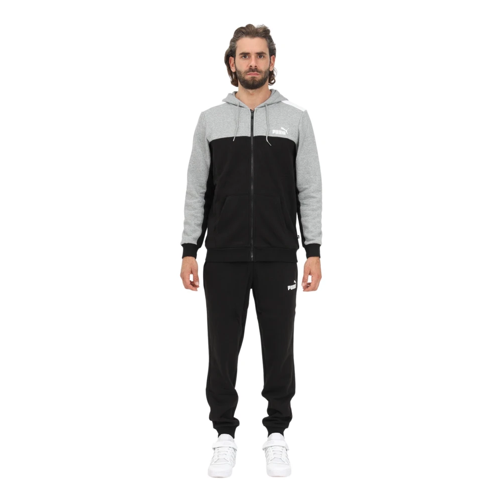 Puma Casual Zwart Colorblock Trainingspak Mannen Black Heren