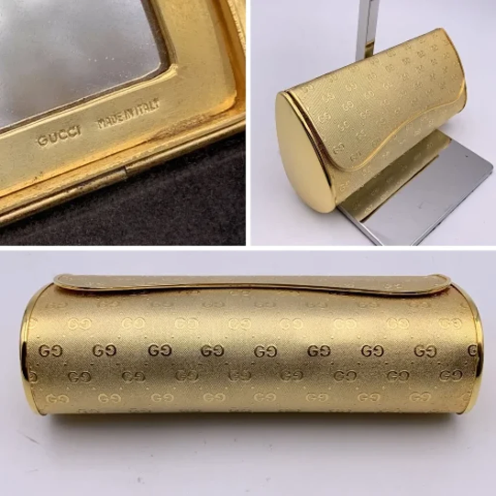 Gucci Vintage Pre-owned Fabric clutches Yellow Dames