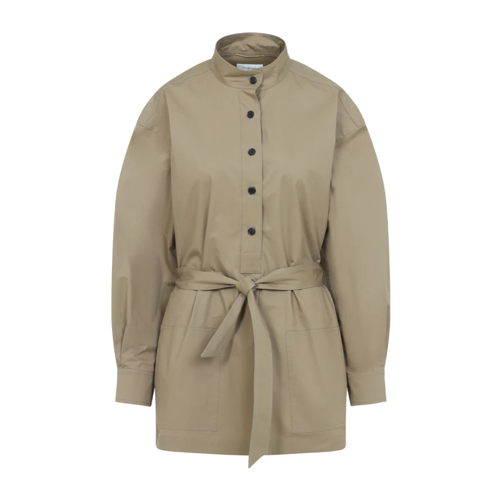 Saint Laurent Casual Oversized Shirt Beige Dames