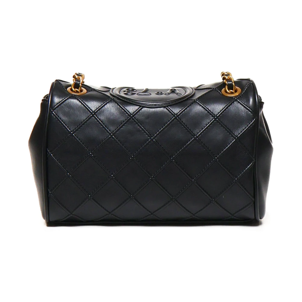 V73 Zwarte Flap Tas met Matelassé Motief Black Dames