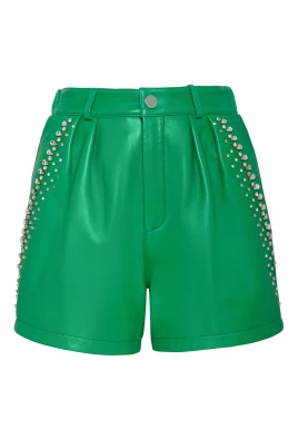 Leather Shorts Crystal