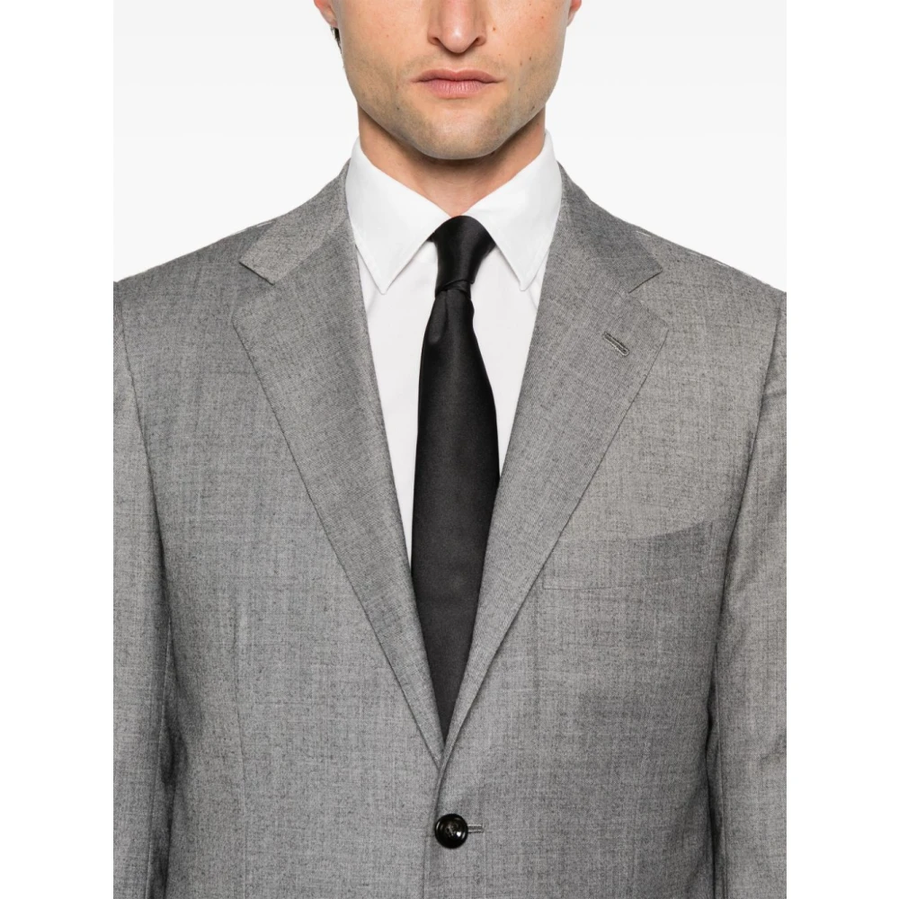 Kiton Grijze Wollen Blazer en Broek Set Gray Heren