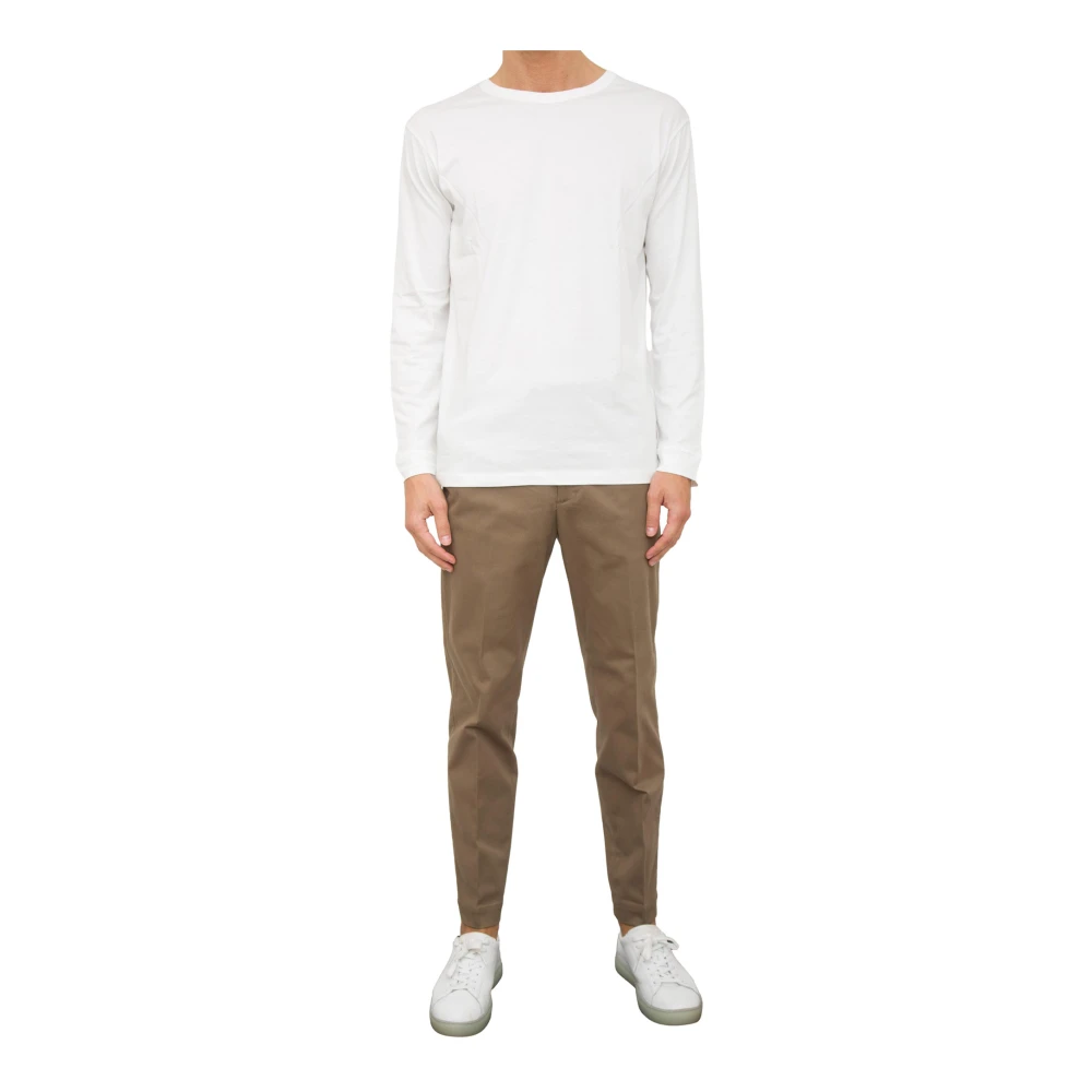 Paolo Pecora Groene Stoffen Broek Brown Heren