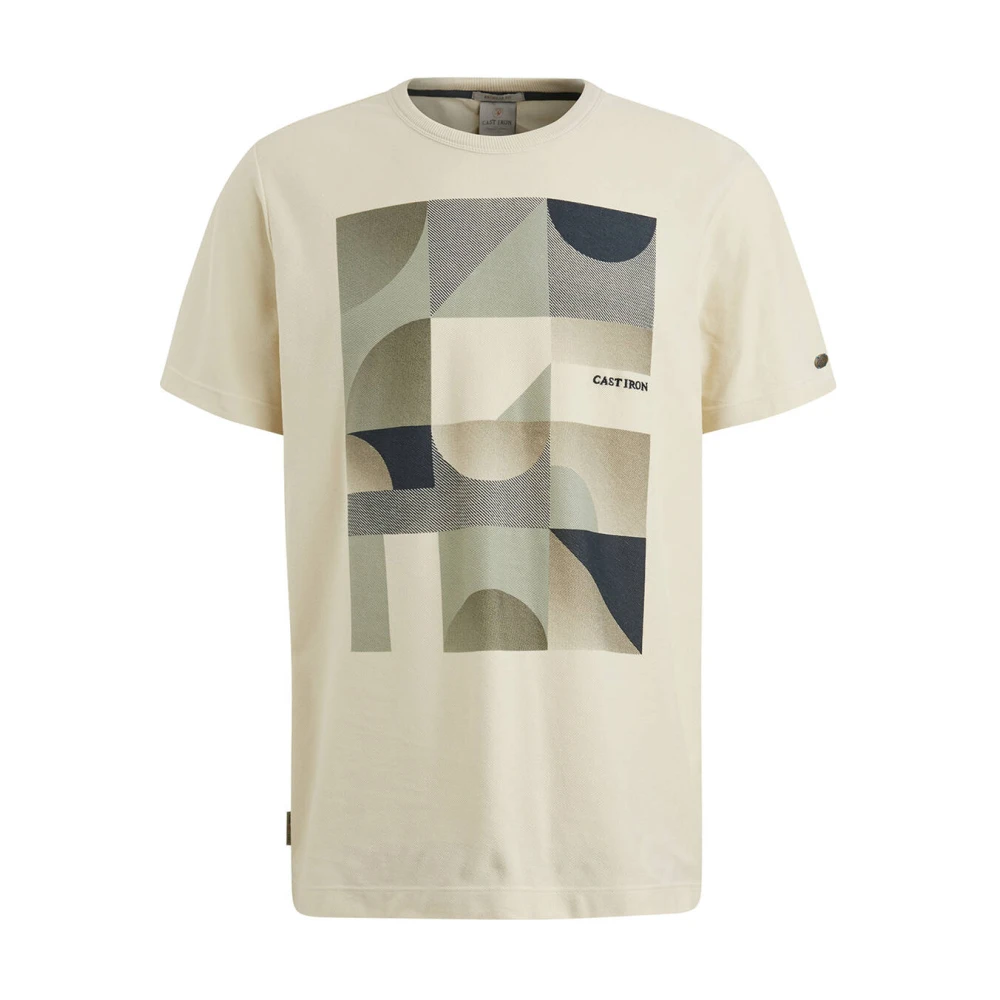 Cast Iron Korte mouw regular fit T-shirt Beige Heren