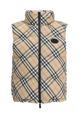 Check Vest Down Jacket