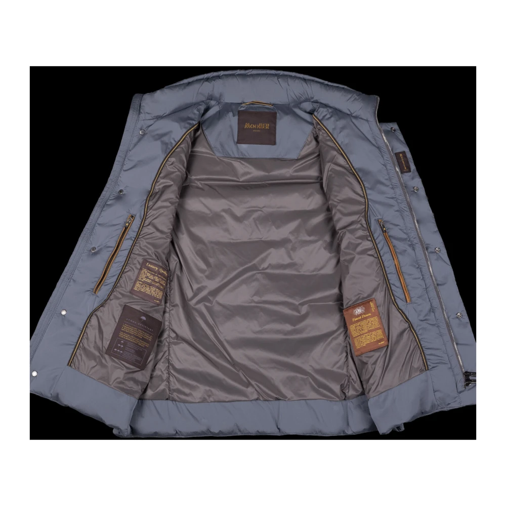 Moorer Iridescent Waterdichte Vest met Ganzendons Blue Heren