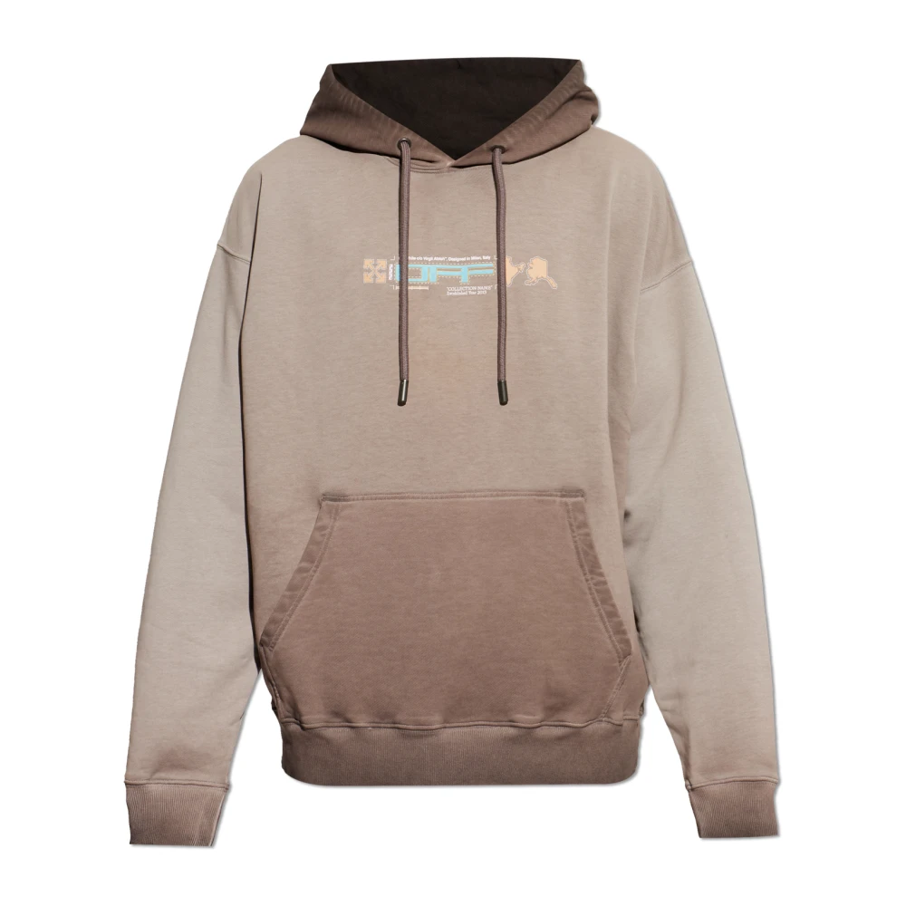 Off White Uomo Marrone Felpe, M, New,