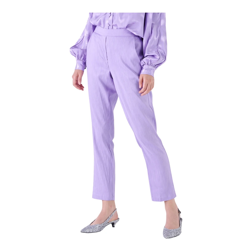 Silvian Heach Straight Trousers Purple Dames