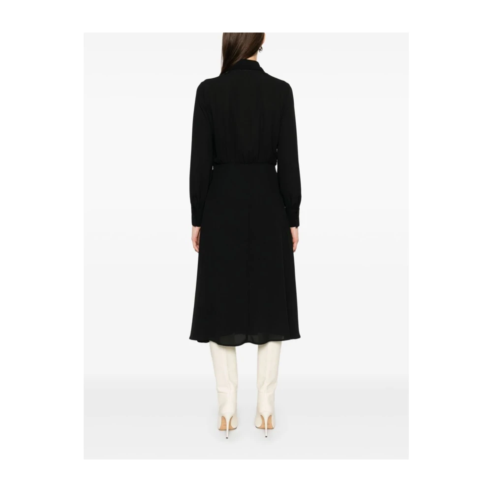 Ermanno Scervino Elegante Zwarte Jurk Black Dames