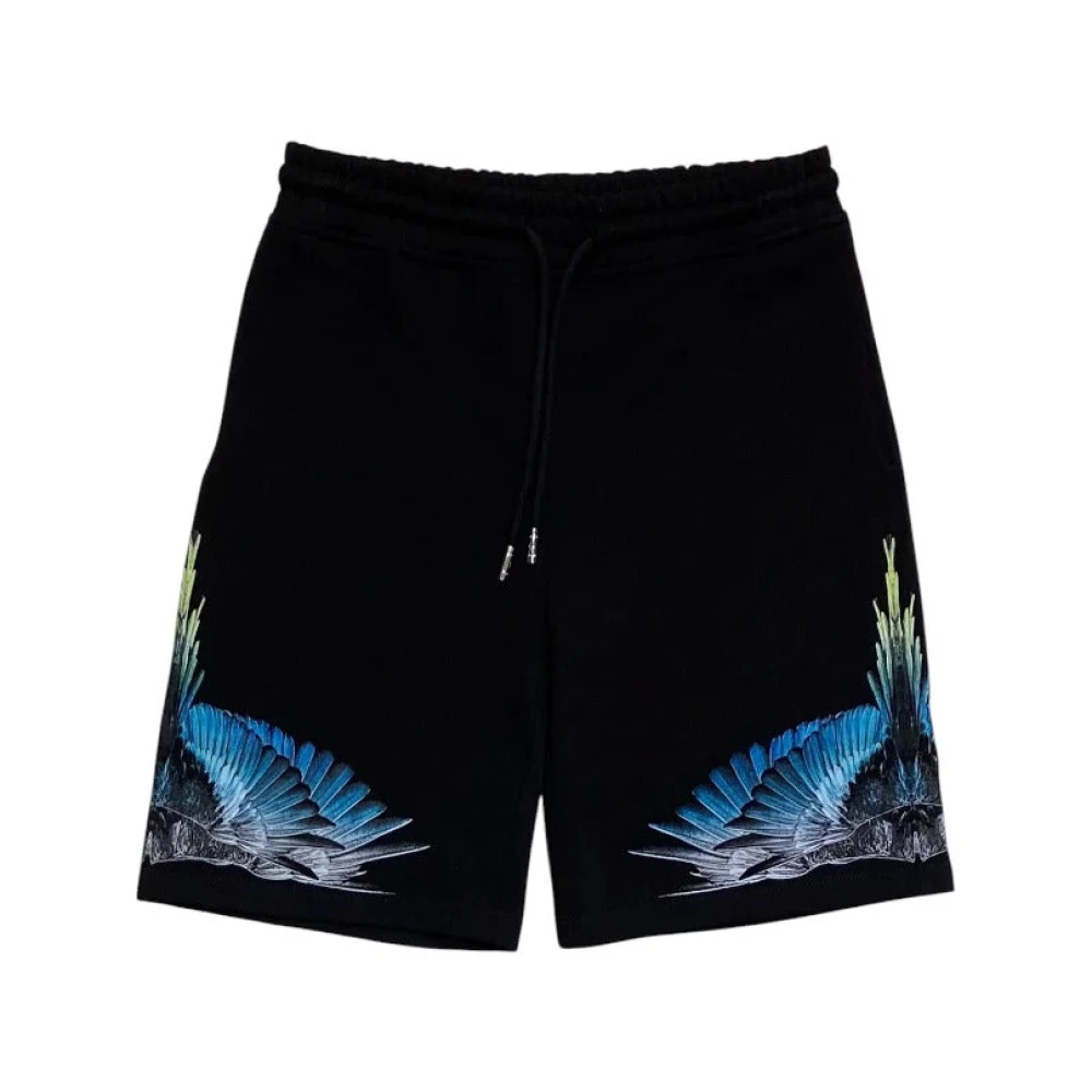Marcelo Burlon Boys Black Shorts, 8 Y, Bermuda Shorts