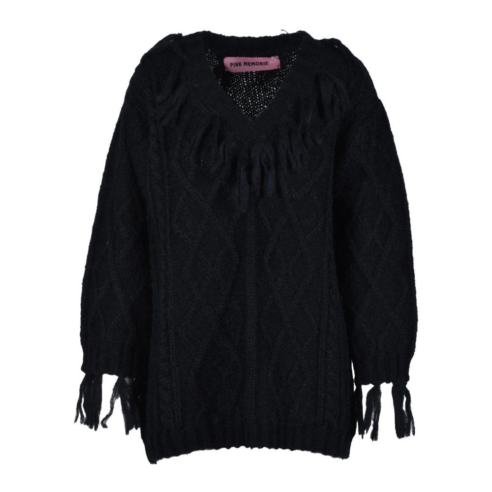 Pink Memories Zachte Gebreide Trui Black Dames