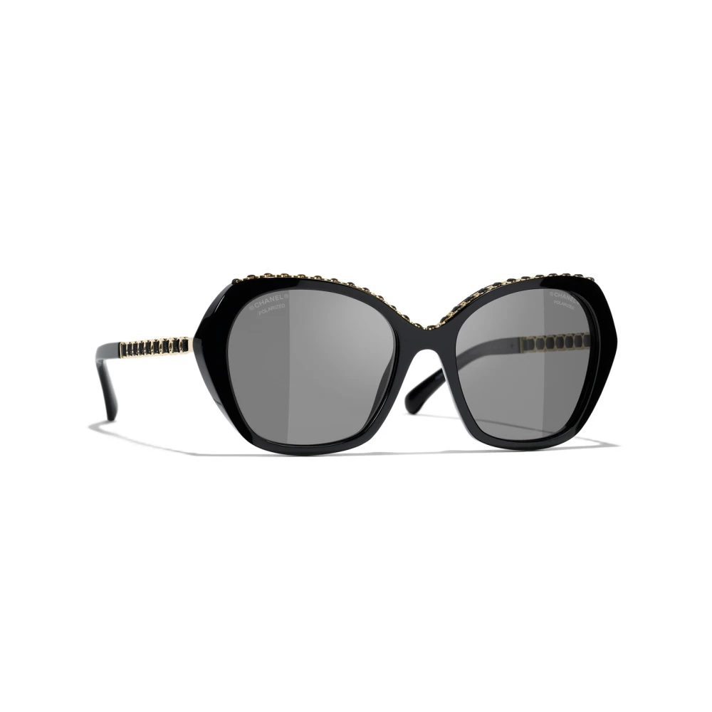 Chanel Women's Black Butterfly Sunglasses - Sunglasses - 55 Mm - Accessories