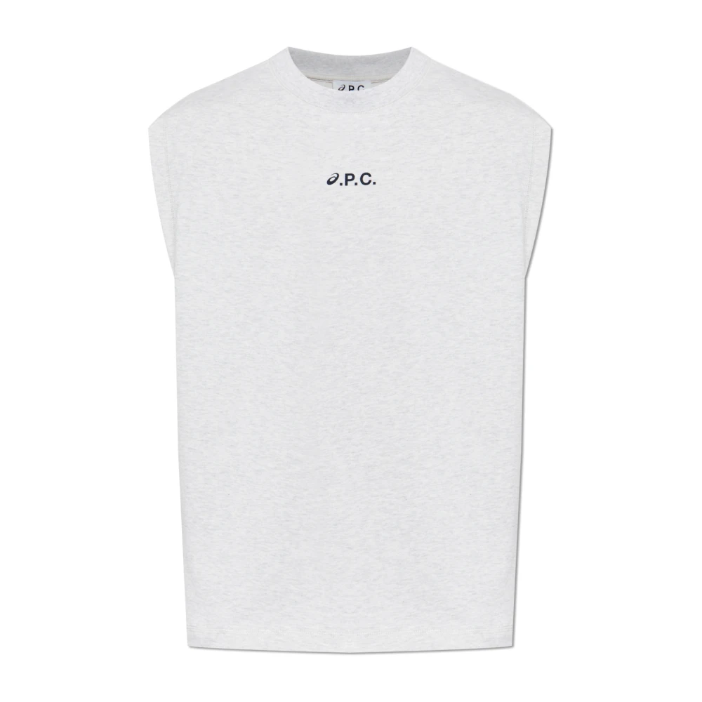 A.p.c. Herr Grå Toppar S, Bomull, Sky Ärmlös T-Shirt