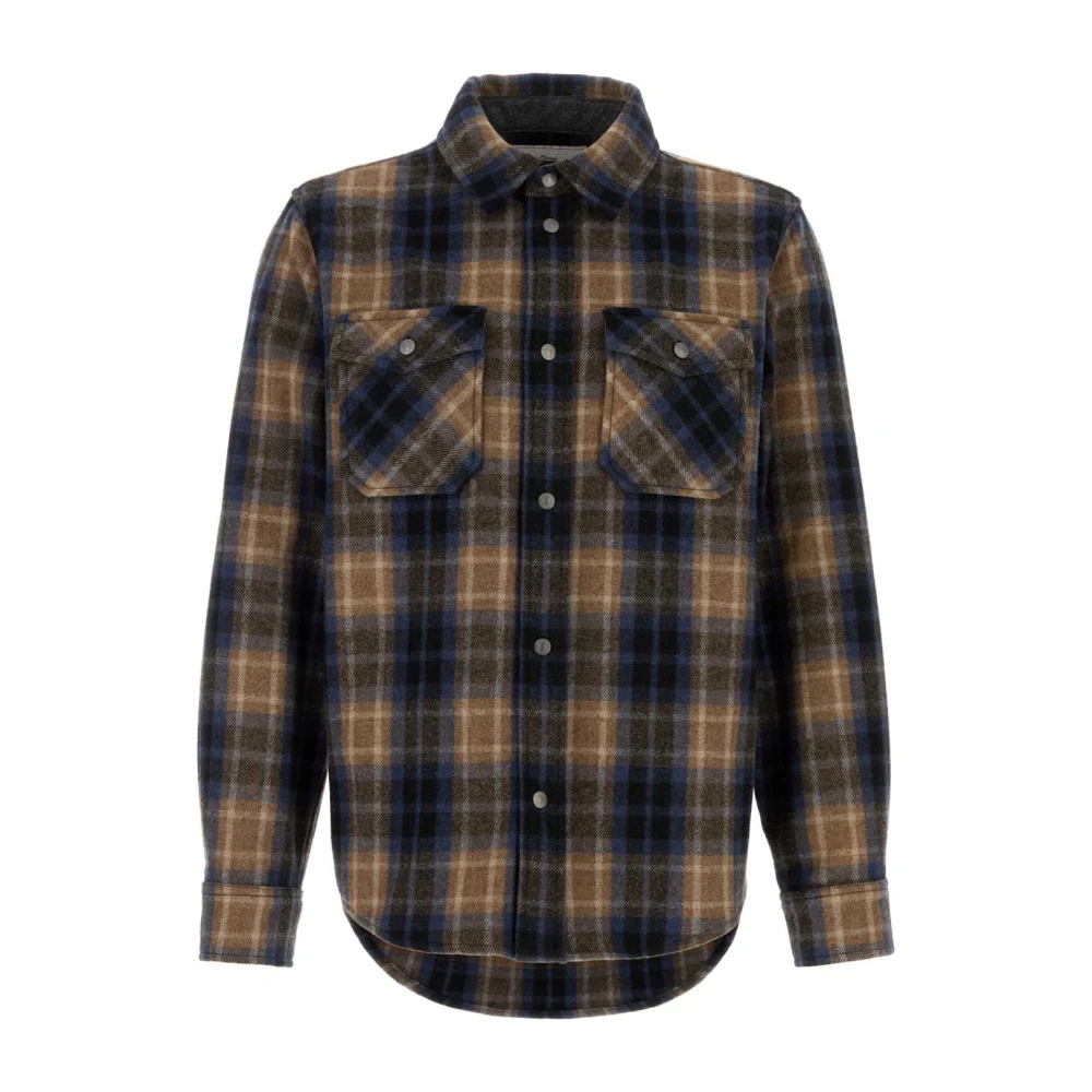 Woolrich Geborduurd Flanellen Shirt Multicolor Heren