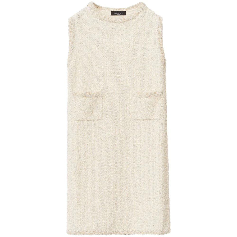 Fabiana Filippi Witte Mouwloze Jurk met Zakken White Dames