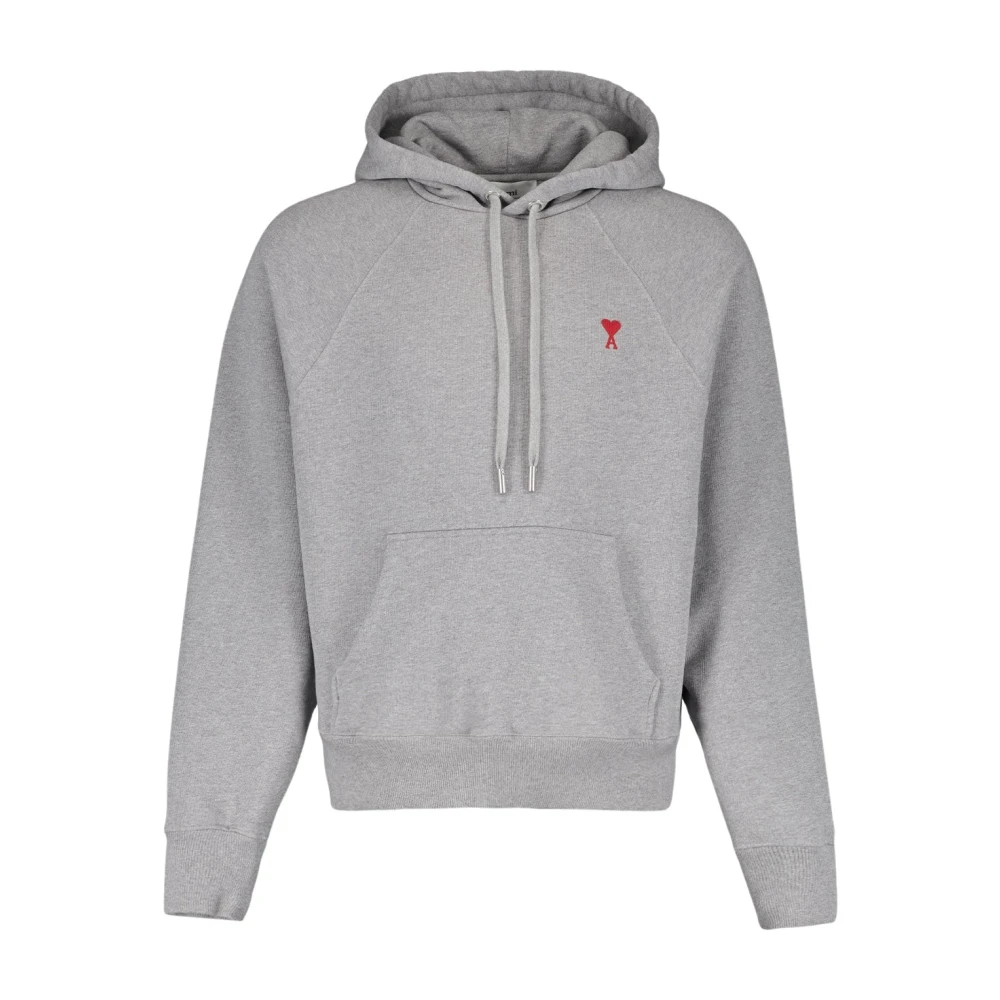 Ami Paris Hjärtvän Hoodie Unisex Gray, Herr