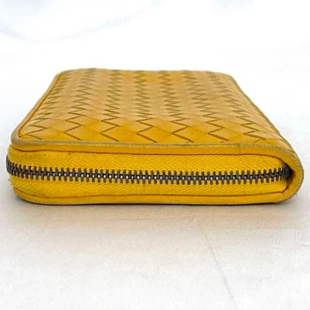 Bottega Veneta Vintage Pre-owned Leather wallets Yellow Dames