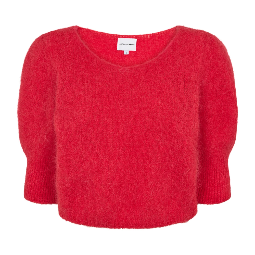 American Dreams Alpaca Pullover in Lipstick Red Dames