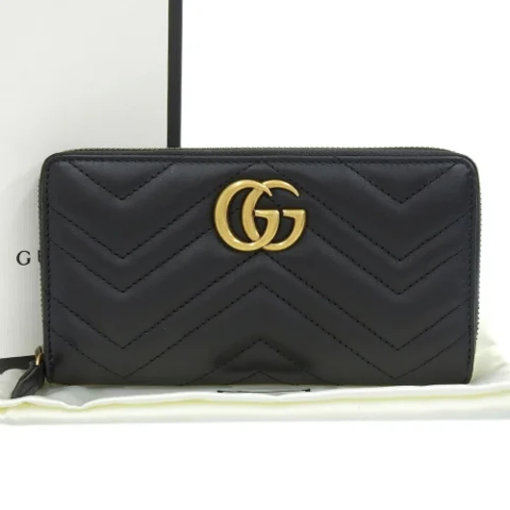 Gucci Vintage Pre-owned Leather wallets Black Dames