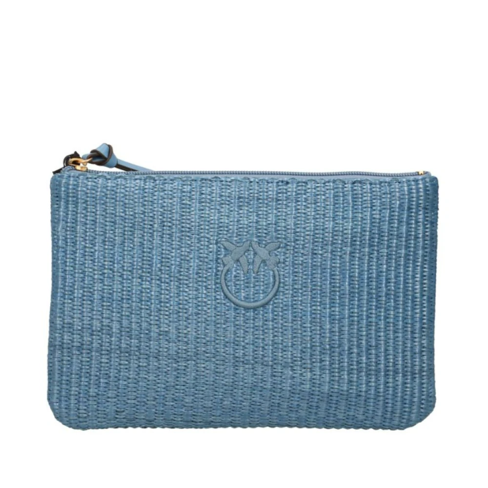 Pinko Women's Blue Clutches, One Size, Pochette Rafia