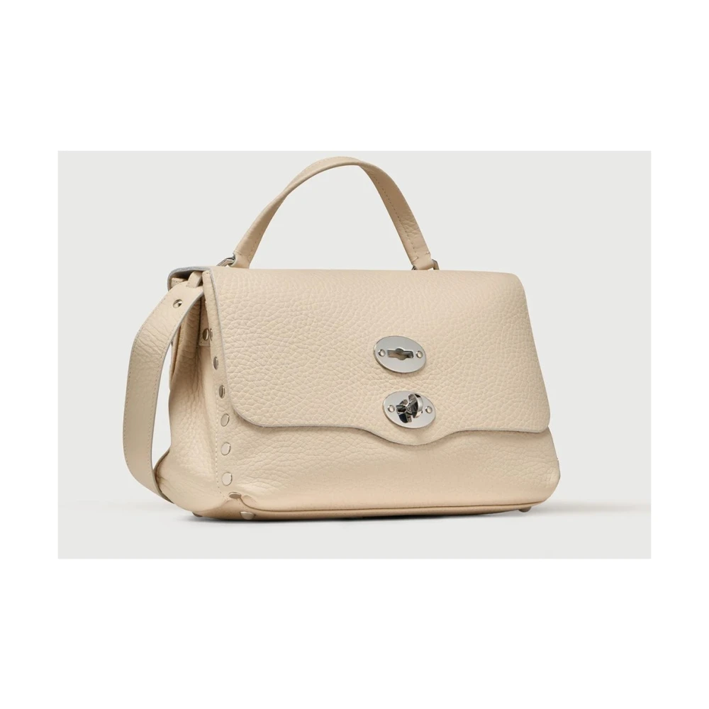 Zanellato Witte leren schoudertas Beige Dames
