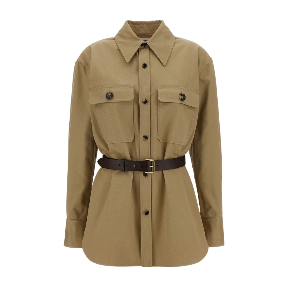 Saint Laurent Saharienne Shirt Beige Dames
