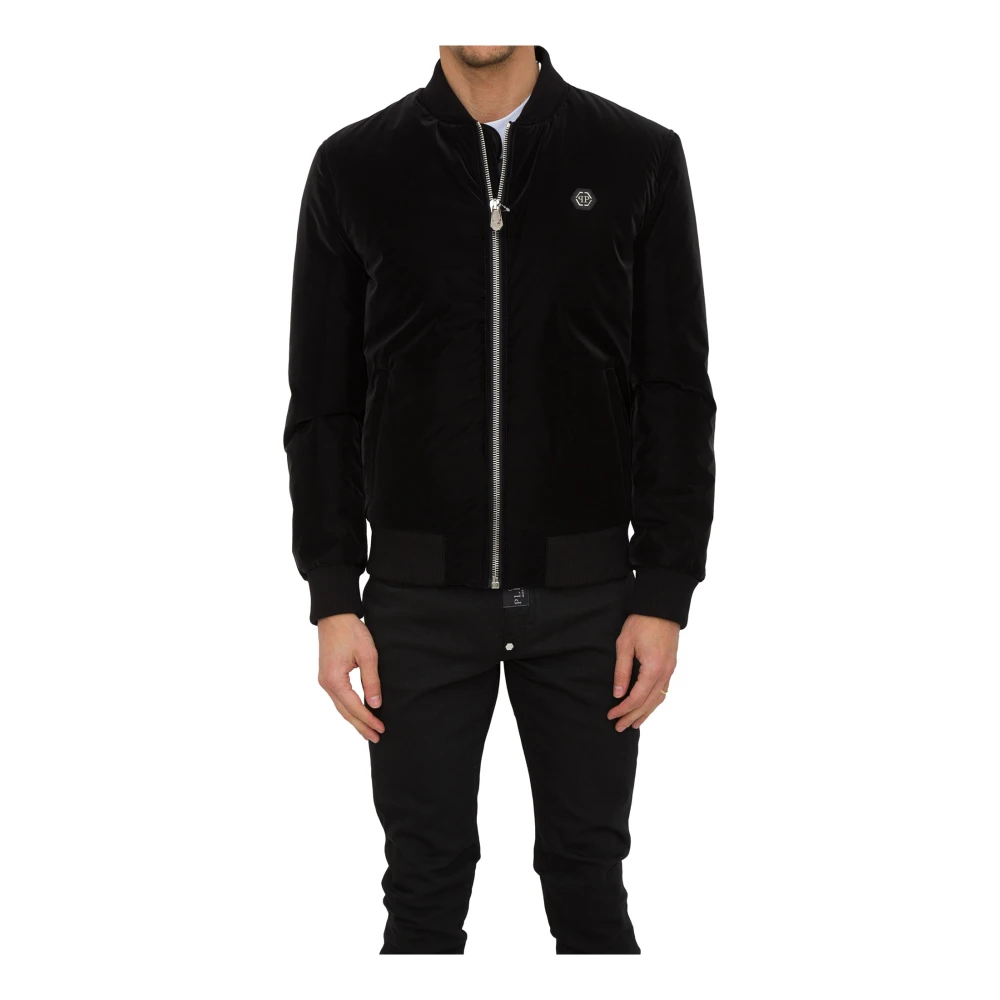 Philipp Plein Men's Black Nylon Jacket