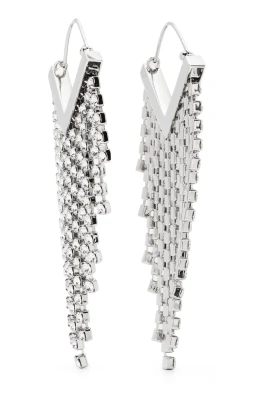 Transparent Silver Loop Earrings