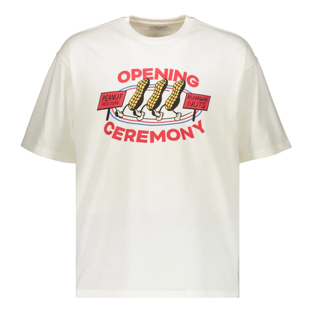 Opening Ceremony Bedrukt Crew-neck T-shirt Beige Heren