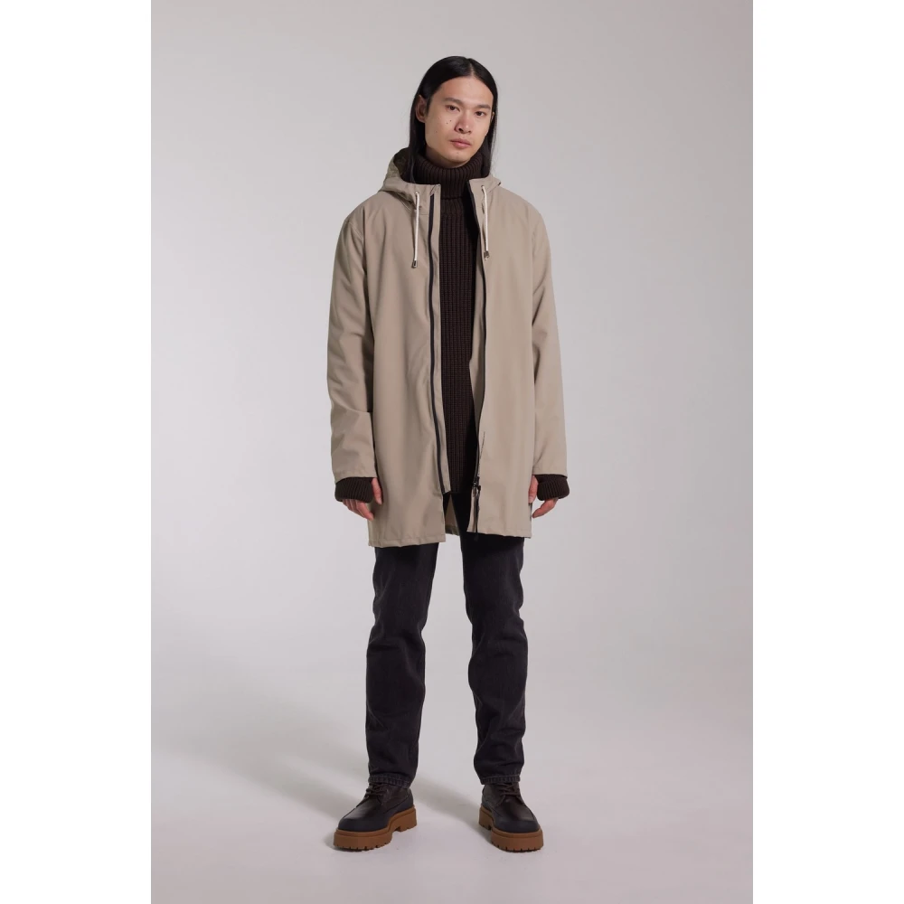 Stutterheim Lichtgewicht Waterdichte Regenjas met Rits Beige Heren