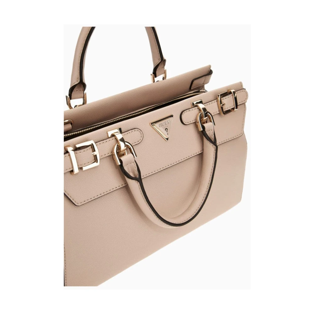 Guess Luxe Eco Ali Satchel Tas Beige Dames