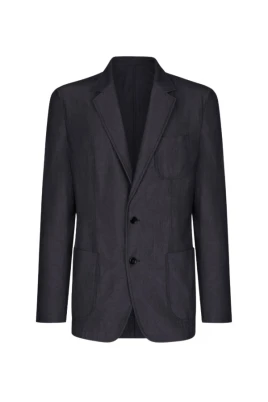 Stilfull Blå Patch-Fickor Blazer