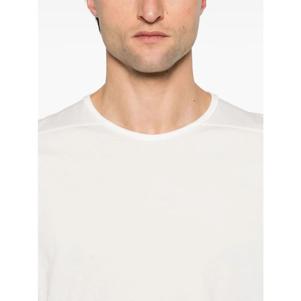 Rick Owens Witte Crew Neck T-shirts en Polos White Heren